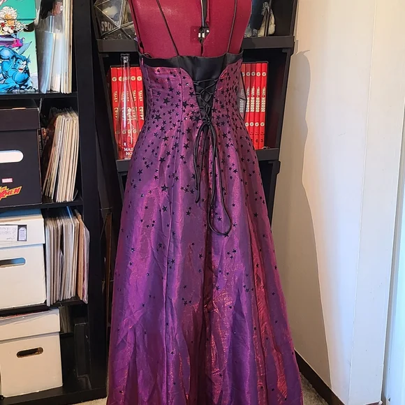 Morgan & Co. Purple Starry Prom Dress - Picture 5 of 7